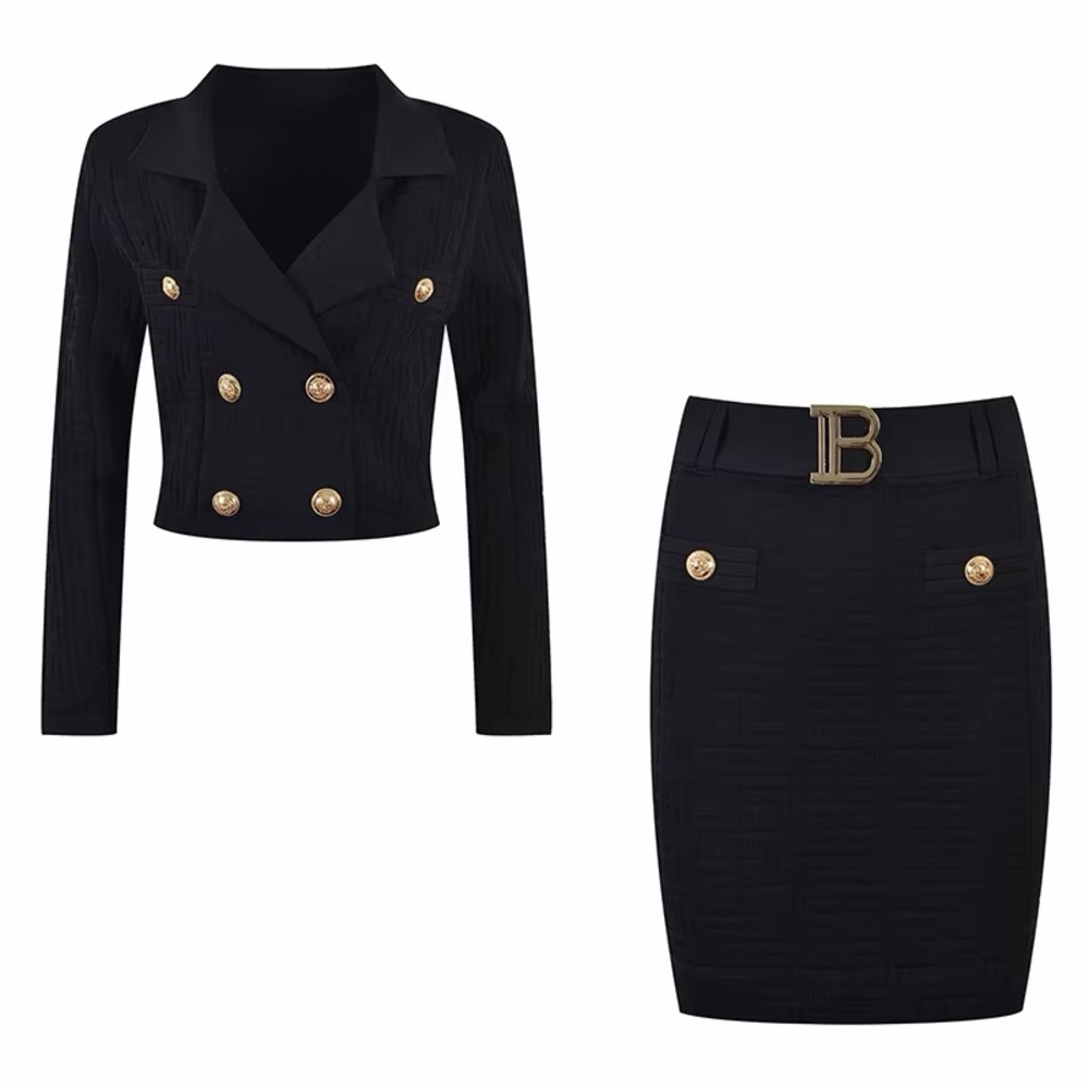 Elegant Black Skirt with Gold Accents brand new!